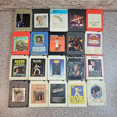 Vtg Lot Of  20 Stereo 8 Track Tape Cartridge Rare Elvis Pickwick Fender • $40