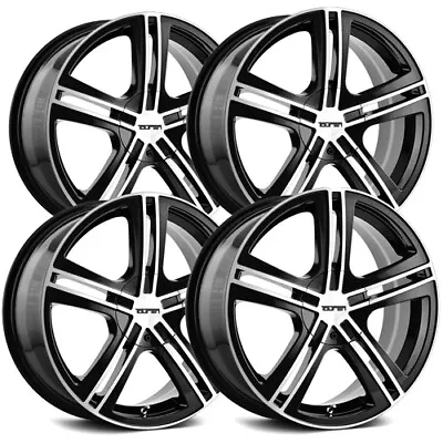 (Set-4) Touren TR62 16x7 5x100/5x4.5  +40mm Black/Machined Wheels Rims 16  Inch • $447.96