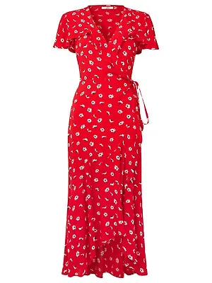 Ladies Joe Browns Red Francesca Frill Dress Size 8 • £26.95