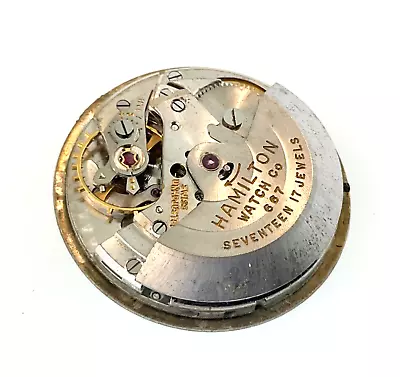 C.1961 HAMILTON AUTOMATIC WATCH MOVEMENT Ref 667 Used For PACER-MATIC CONVERSION • $75