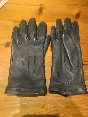 M&S X Small Black Leather Gloves • £7.90