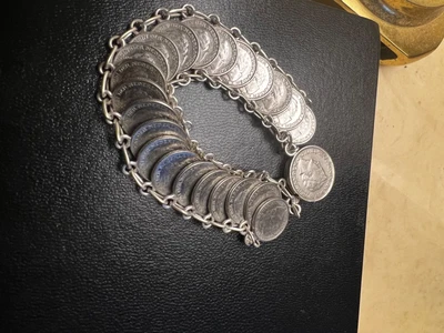 £40 • Buy Vintage Coin Bracelet Queen Wilhelmina 1948