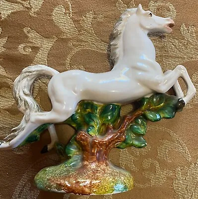 Vintage Ugo Zaccagnini Italian Copodimonte White Stallion Figurine • $65