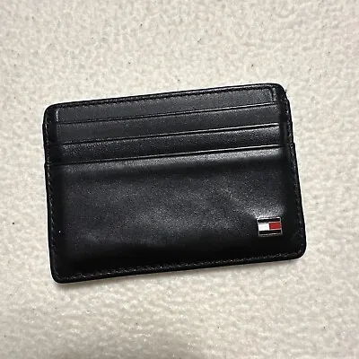 £14.99 • Buy Tommy Hilfiger Black Leather Cardholder ID Wallet