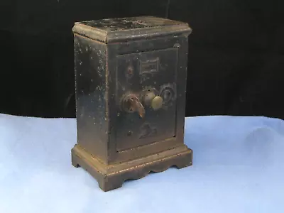 £3.20 • Buy Antique Tinplate Locking Figural Bank Safe Money Box Piggy Bank Toy Working
