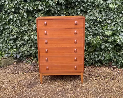 Vintage Mid Century Danish Dresser Chest Of Drawers In Teak • £780