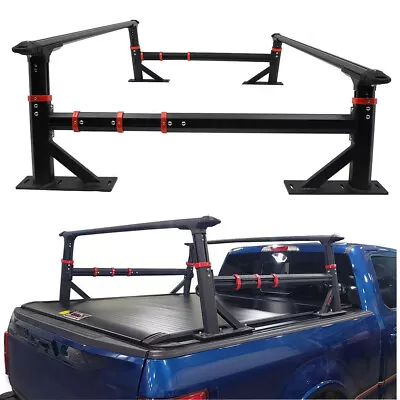 Adjustable-Height Duty Pickup Truck Bed Rack Extendable Truck Ladder Rack • $527.25