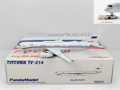 1:400 PandaModel Russian Airborne Communications Command TU-214 RA-64530+Tractor • $49.99