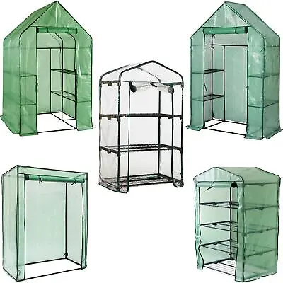 Greenhouse Outdoor Garden Growbag Walk In Green House With Shelves Cover • £21.95