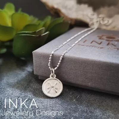 Inka 925 Sterling Silver 16  Necklace With Aquarius Zodiac Pendant • $25.26