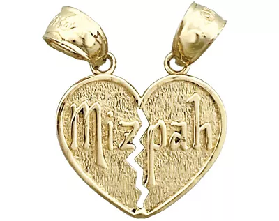 New 14K Gold Heart Breakaway Mizpah Charm • $201.99