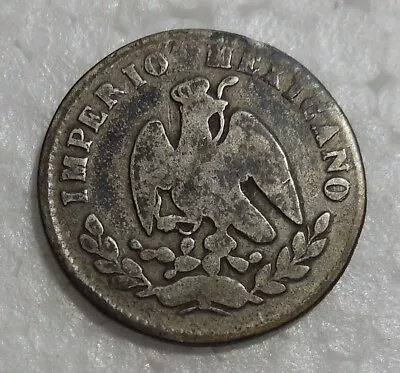 1866 M Mexico 10 Centavos Silver Coin =vg= Empire Of Maximilian Issue • $49.95