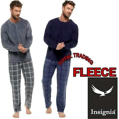 Mens Pyjama Warm Fleece Loungewear Winter PJ's  Sets  Long Sleeve  • £13.95