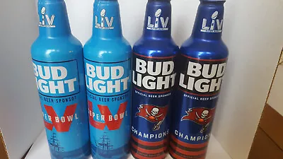 $14.99 • Buy Bud Light Tampa Bay Bucs  Champs & Lv Super Bowl   Aluminum Bottle 16oz . .empty