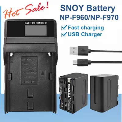 2X NP-F960 Battery W/ LCD Charger For NP-F970 F930 F950 CCD-RV Camera 8700mAh AU • $45.99