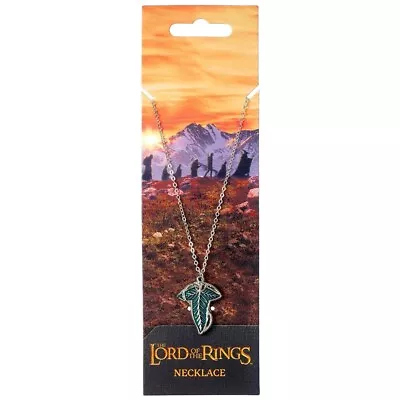 The Lord Of The Rings Silver Plated Leaf Of Lorien Necklace Official Product • £14.99