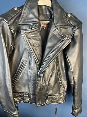 RARE Vanson 90’s Custom Comp Weight Leather Jacket 34 US • $199