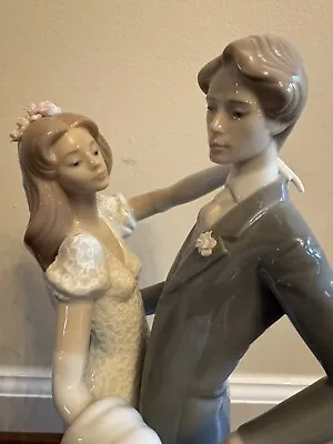 1990 LLADRO Vintage “I Love You Truly” Dancing Bride & Groom Figurine #01528 • $550