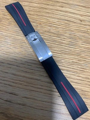 20mm Top Quality Rubber Strapbraceletnew Stainless Steel Claspdaytonajubilee • £25