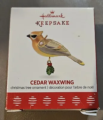 Hallmark Keepsake 2017 Ornament Beauty Of Birds Miniature Cedar Waxwing • $30