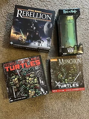 TMNT Shadows Of The Past & Munchkin Dx Pickle Rick Game Star Wars Rebellion LOT • $99.97