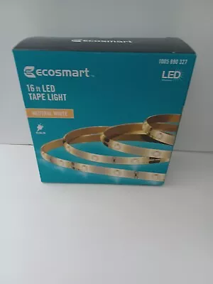 EcoSmart 16 Ft. Indoor Neutral White LED Strip Light **NEW** Free Shipping  • $10.85