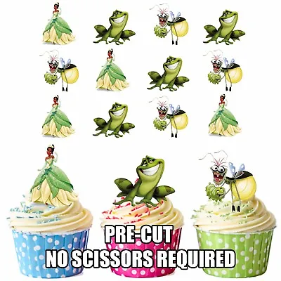 £3.75 • Buy PRECUT Disney Princess Tiana And The Frog 12 Edible Cupcake Toppers Decorations 