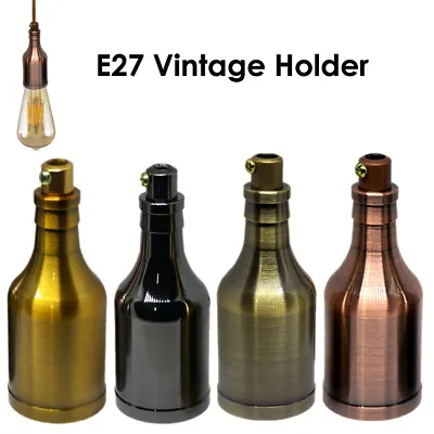 E27 Vintage Industrial Lamp Light Bulb Holder Antique Retro Edison E27 Fitting • £5.89