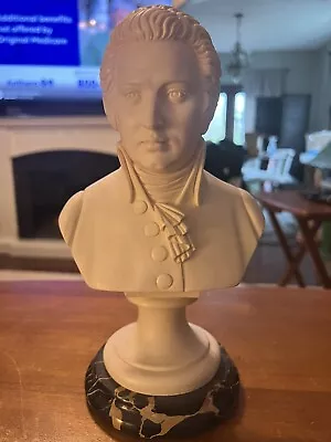 10” Bust Of Mozart/ Marble Base/ Made In Italy • $60