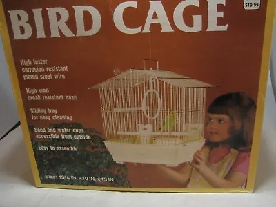 Vintage Wire Bird Cage MIB! 13-3/8 X10 X13  • $19.99