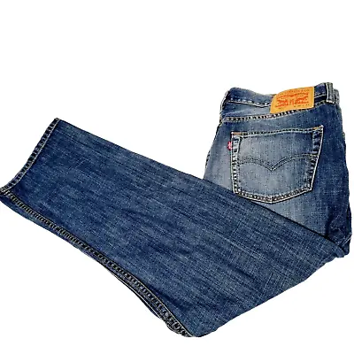 Levis 503 Jeans Straight Fit Cut Mens Size 36 L30 Blue Denim Zip Fly Regular • $44.91