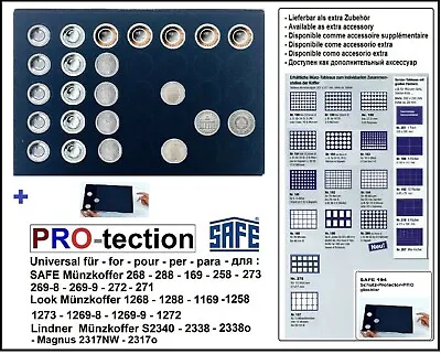 Coin Trays 35 Round Compartments 34 Mm Blue Safe 280 +194 Protective Slip Pro • £10.19
