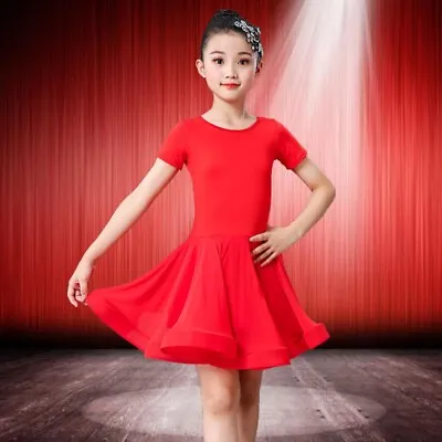 Child Kid Girl Latin Salsa Dance Dress Dancewear Performance Ballroom Apparel • $38.48