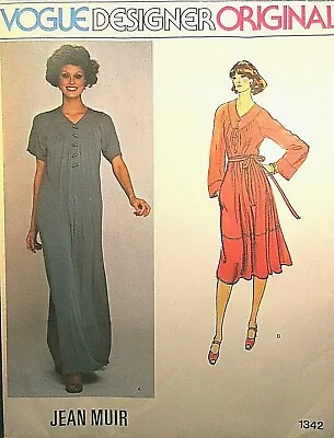 Vogue Couturier Design Pattern 1342 Jean Muir Size-10 • $35