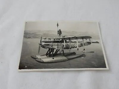 Photograph  British RAF Seaplane Being Hoisted Abroad In Malta C1938  9@2 • £18.99