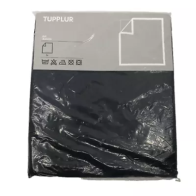 New Ikea Tupplur Full Size 100% Cotton Black Flat Sheet NIP • $10.97