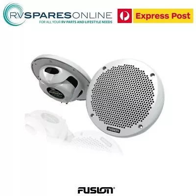 Fusion 6″ White Shallow Mount Speaker 150W MS-EL602 Marine Motorhomes Caravans • $88