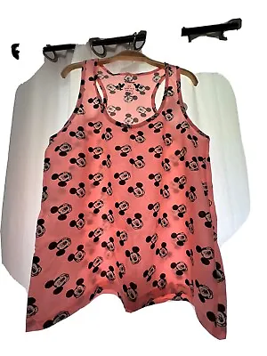 Disney Mickey Mouse Women’s TANK Top Shirt Size L. Color Peach. NEW • $12.50