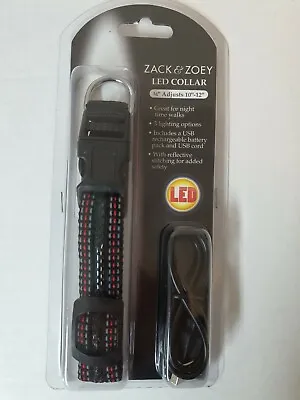 $21.88 • Buy New Zach & Zoey LED Pet Dog Collar 3 Lighting Options Adjustable 10 -12  New. 