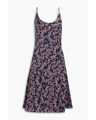 Rag & Bone Women's Blue Eva Floral-print Silk Slip Dress Size 2  • $69