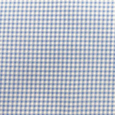 Cotton Fabric - Blue & White Small Gingham Check - Craft Fabric Material Metre • £5.99