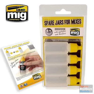 AMM8004 AMMO By Mig - Spare Jars For Mixes (4 X 17ml Jars) • $11.59