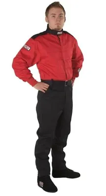 G-Force 125 Auto Racing Suit | Single Layer | Large | Red/Black | SFI 3.2a/1 • $89.95