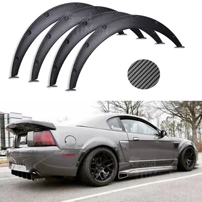 For Ford Mustang Fender Flares Wide Body Kit Wheel Arches Carbon Fiber 4.5  4Pcs • $99.83