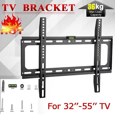 TV Wall Bracket Mount Slim For 26 30 32 37 40 42 50 55 Inch LCD LED Plasma • £9.77