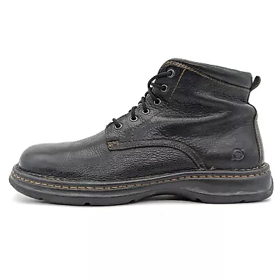 Born Black Grain Leather Lace Up Combat Boots Men's 10.5 • $34.99