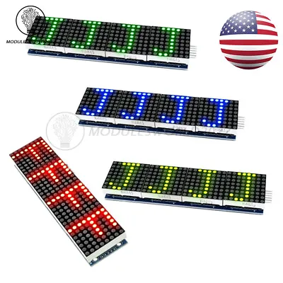 MAX7219 4 In 1 LED Display Microcontroller 5P Line Dot Matrix Module For Arduino • $9.99