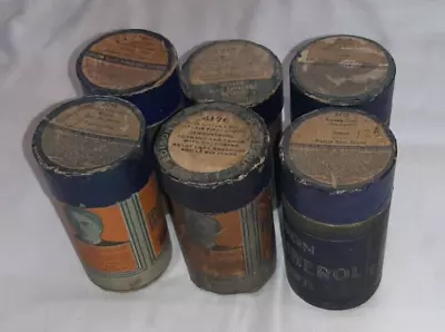 6 Edison Blue Amberol Cylinder Records With Matching Lids - Nice! - Lot 23 • $36