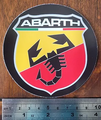 Car Sticker - Abarth Badge - Set Of 2 - 100mm Circle | Toolbox Outdoor • $4.50