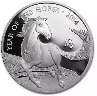 2014 1 Oz BU Silver UK Great Britain Lunar Year Of Horse British Mint Coin S146 • $0.99